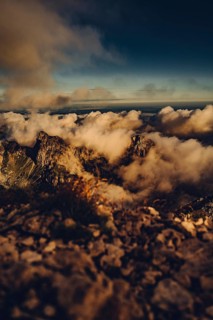 Sunrise hike on the Hochplatte in the Ammergau Alps, Ammergebirge in the Allgäu, Bavaria, Germany,