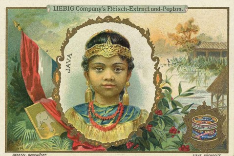 Series Children from foreign countries, Java, Liebig picture, digitally restored reproduction of a