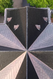 Roof of the Evangelical Lutheran Church of the Saviour, in front of Frelsers Kirke, Christianshavn,