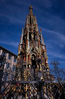 Beautiful Fountain, Main Square, Old Town, Nuremberg, Franconia, Bavaria, Germany, Europe