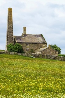 Farms over North Pennines, Cumbria, Durham, Northumberland, North Yorkshire, England, United