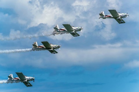 Team Raven, Formation Aerobatic Display Team, Airshow, England, United Kingdom, Europe