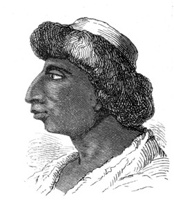 Indians, here an Aztec from Peru, illustration from 1880, historical, digital reproduction of an