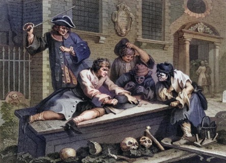Industry and Idleness The idle prentice at play in the church yard From the original by Hogarth