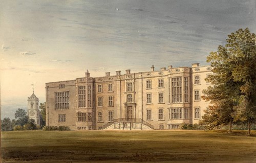 North Front of Castle Ashby, Northamptonshire The Seat of the Marquis of Northampton, England,