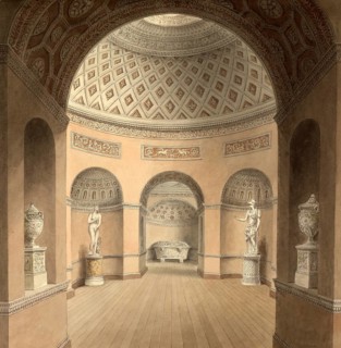 The Gallery at Newby Hall, the Seat of the Lord Grantham, a country house beside the River Ure in