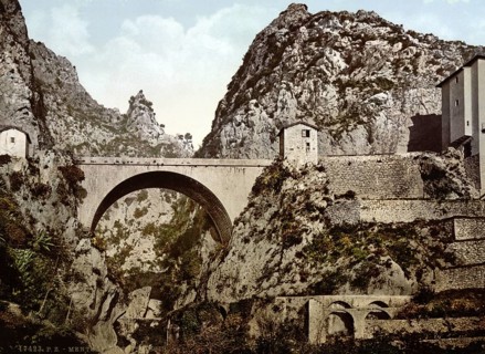 Point St. Louis, Menton on the Riviera, France, c. 1895, Historic, digitally restored reproduction