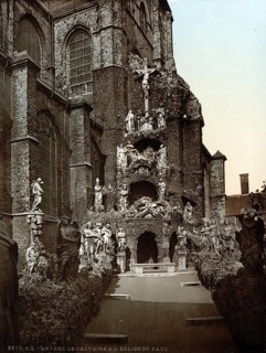 The Calvary, St Paul's Church, Antwerp, Belgium, ca 1890, Historical, digitally restored