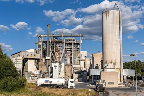 Kalkwerk Schaefer Kalk, plant for the production of lime, production plant at the quarry,