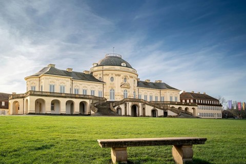 Solitude Palace in the Rococo architectural style (Johann Friedrich Weyhing, Philippe de La