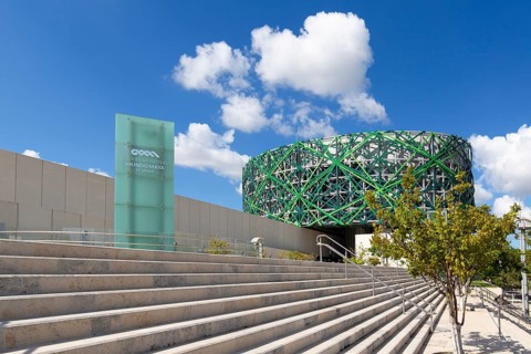 Merida, Mexico – 11 February, 2020: Mayan World Museum of Merida (Gran Museo del Mundo Maya) that