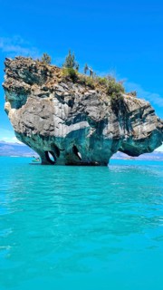 Capillas de Marmol in Lago General Carrera in Patagonia on the Carretera austral, Patagonia, Chile,