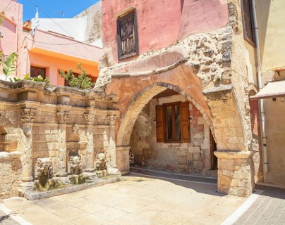 Venetian Rimondi fountain, Rethymno, Crete, Greek Islands, Greece, Europe