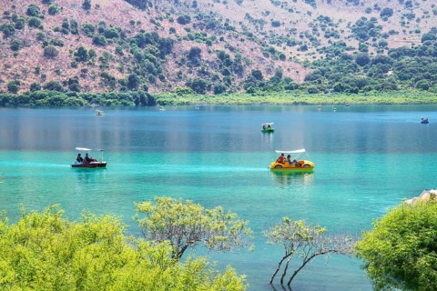 Lake Kournas, Georgioupolis, Chania, Crete, Greek Islands, Greece, Europe