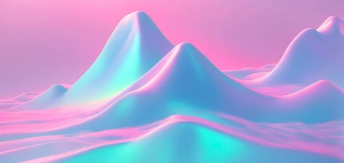 Iridescent neon background, Holographic Abstract soft pastel colors backdrop, AI generated