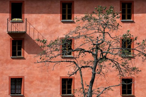 House, house facade, mountain village Fusio, Val Lavizzara, Canton Ticino, Switzerland, Europe