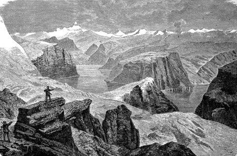 Emperor Franz Joseph Fjord, Kejser Franz Joseph Fjord, bay on the east coast of Greenland, in 1880,