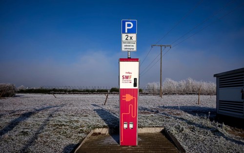 Charging station Stadtwerke Fellbach SWF for electric cars, charging station, e-charging station,