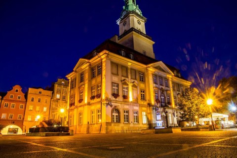 Jelenia Gora Poland by night