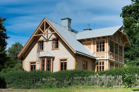 Swedish wooden house, holiday home, Scandinavian, building, house, real estate, living, property,
