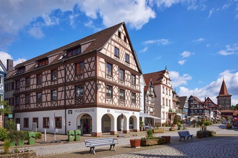 Branch of Volksbank Lahr eG in Gengenbach, Black Forest, Ortenaukreis, Baden-Württemberg, Germany,