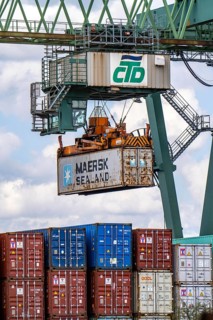 Port of Dortmund, Container Terminal Dortmund CTD, trimodal terminal, transport by rail, road and