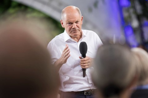 Olaf Scholz (Chancellor of the Federal Republic of Germany, SPD) at the Chancellor's Meeting at