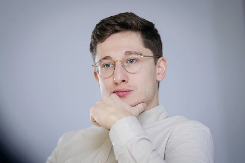 Philipp Türmer, SPD, Federal Chairman of the Jusos, recorded during an interview. Berlin, 24.01