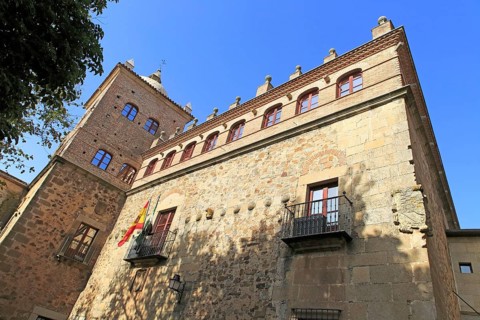 Historic palace, Palacio Toledo Moctezuma, medieval old town, Caceres, Extremadura, Spain, Europe