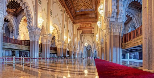 Mosque Hassan II Inside Casablanca Marrekesh Morocco