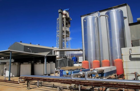 Desalinisation plant at the solar energy scientific research centre, Tabernas, Almeria, Spain,