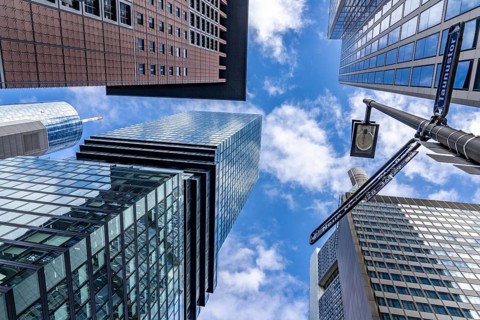High-rise buildings, office building, Taunusstrasse corner Neue Mainzer Strasse, in Frankfurt am