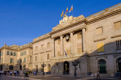 City Hall, Ajuntament de Barcelona, Pl. de Sant Jaume, Barcelona, Catalonia, Spain, Europe
