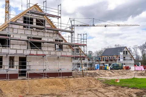 New development district, around 140 detached and semi-detached villas being built in the south of