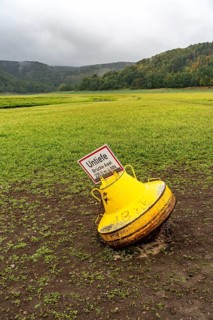 Lake Edersee, near Waldeck, the third largest reservoir in Germany, is currently only 13% full, the