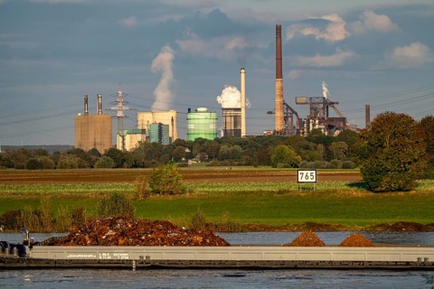 Hüttenwerke Krupp-Mannesmann, HKM in Duisburg-Hüttenheim, 2 blast furnaces, coking plant, cargo