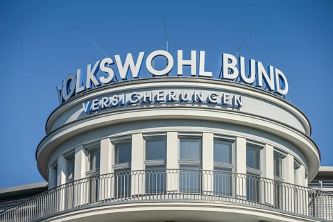 Lettering Volkswohl Bund Versicherungen, Kantstraße, Charlottenburg, Charlottenburg-Wilmersdorf,
