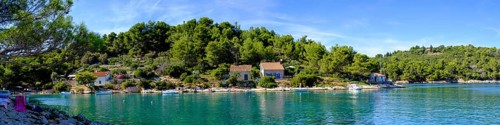 Beach, Plaža Valdarke Bay, Mali Losinj, Losinj Island, Kvarner Gulf Bay, Croatia, Europe