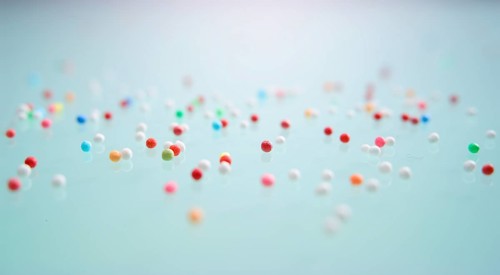 Colourful nonpareils, sugar pearls, sprinkle decorations in bright colours, mini sugar balls for