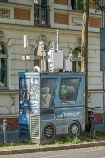 Air quality monitoring station, Großbeerenstraße, Babelsberg, Potsdam, Brandenburg, Germany, Europe