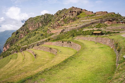 Inca complex at Pisac, Sacred Valley of the Incas, Cusco, Peru, South America