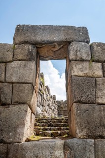 Stone gate, Sacsayhuaman, Cusco, Peru, South America