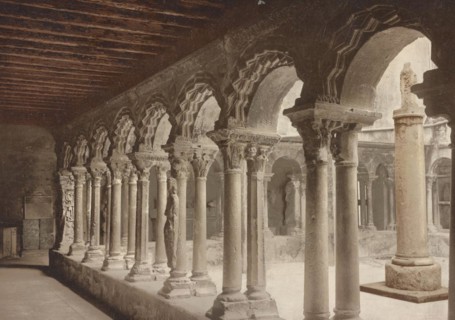 Romanesque cloister of the 12th century, Saint-Sauveur Cathedral, Aix-en-Provence, France, around