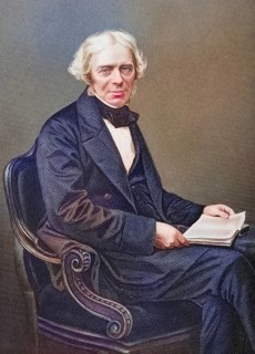 Michael Faraday, 1791-1867, British scientist. Painted by DJ Pound after a photograph by Mayall.