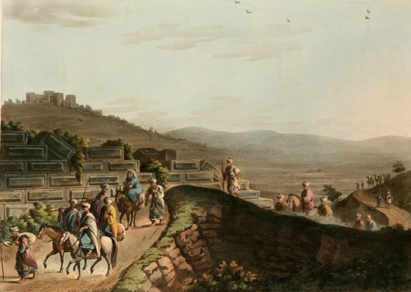Historical Palestine, Ruins between Rama and Jerusalem, Historical, digitally restored reproduction