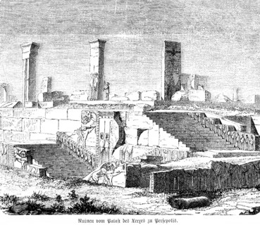 Ruins of the palace of Xerxes at Persepolis, Persian ruler, Persia, today Iran, historical