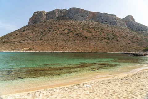 Beach of Stavros, known from the film Alexis Zorbas with Anthony Quinn, Akrotiri Peninsula, Chania,