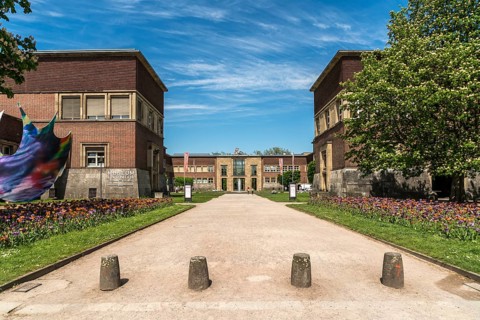 The Museum Kunstpalast Foundation, an art museum in the Court of Honour, state capital Düsseldorf,