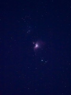 Starry night, clusters of stars with nebula, photographed in winter, Hesse, Germany, Europe