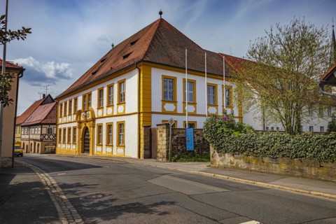 The Old District Office in the Lichtenfelser Srasse in Bad Staffelstein, Bavaria, Germany, Europe
